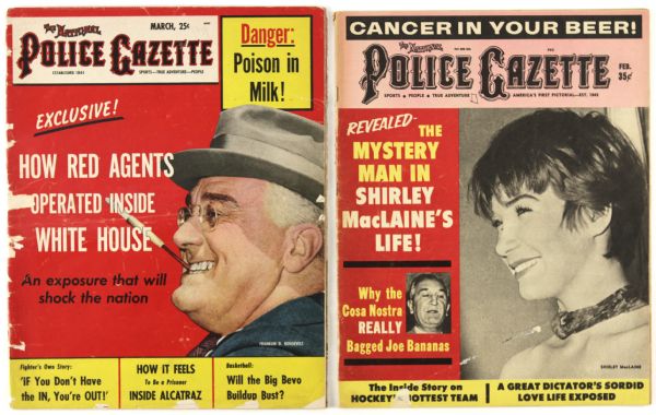 1952-73 National Police Gazette Early Tabloid Collection - Lot of 64