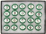 1967-68 Green Bay Packers 1" Pinback Button Collection - Lot of 20 w/ Bart Starr, Ray Nitschke, Forrest Gregg & More