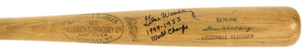 1950-60 Gene Woodling New York Yankees Signed H&B Louisville Slugger Professional Model Game Used Bat (MEARS A6/JSA)