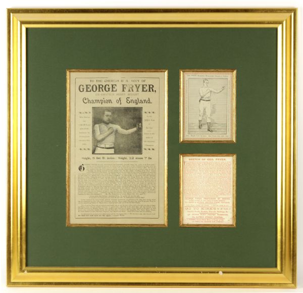 1895 24" x 25" George Fryer Framed Three Piece Broadside display 