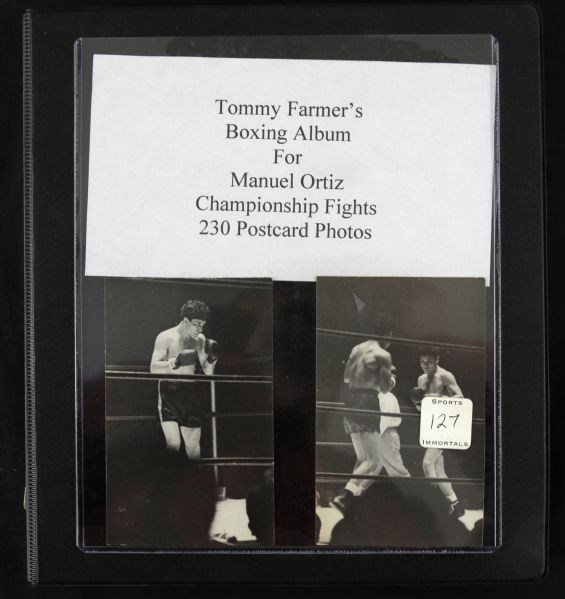 1942-50 Manuel Ortiz Bantamweight Champion Photo Postcard Collection - Lot of 190 (Collection of Manager Tommy Farmer)