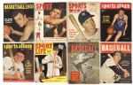 1942-90 Baseball & Basketball Periodical Collection - Lot of 34