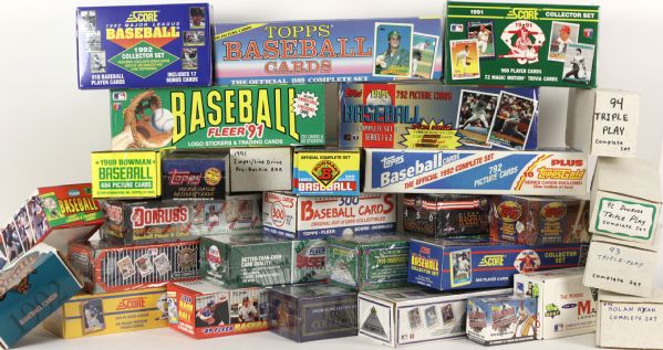 1988-1996 Huge Collection of 51 Complete Sets and Loose Cards Topps Score Pinnacle Fleer Donruss
