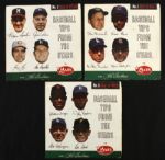 1962 Mars Candy Baseball Tips From the Stars Records - Full Set of 3 w/ Willie Mays, Warren Spahn, Stan Musial & More