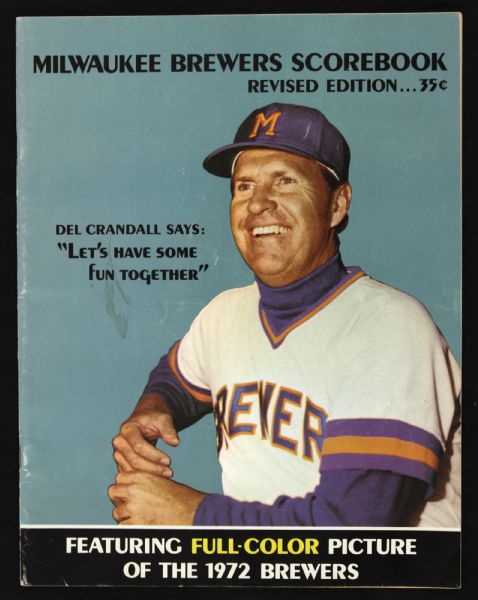 1973 Milwaukee Brewers Scorebook & Advertising Rate Sheet
