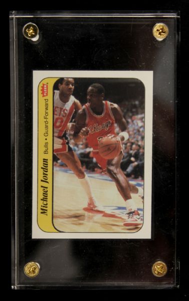 1986 Michael Jordan Chicago Bulls Fleer Sticker Card 