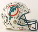 1972 Miami Dolphins Team Signed Full Size Helmet w/ 41 Signatures Including Don Shula, Bob Griese, Larry Csonka & More (JSA) 17/72