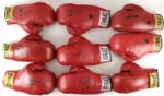 1970s-2000s Signed Boxing Glove Collection - Lot of 30 w/ Jake La Motta, Ken Norton, Don King & More 