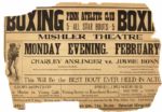 1901-62 Boxing Broadside Collection - Lot of 9