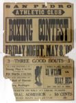1901-62 Boxing Broadside Collection - Lot of 9