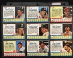 1962 Post Cereal Baseball Trading Cards - Lot of 61