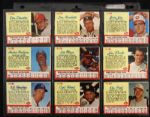 1962 Post Cereal Baseball Trading Cards - Lot of 61
