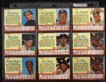 1962 Post Cereal Baseball Trading Cards - Lot of 61
