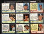 1962 Post Cereal Baseball Trading Cards - Lot of 61