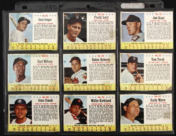 1963 Jello Baseball Card Collection - Lot of 16