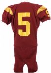 2005 Reggie Bush USC Trojans Game Worn Home Jersey (MEARS LOA/USC LOA)