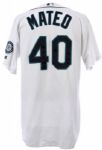 2003 Julio Mateo Seattle Mariners Game Worn Home Jersey (MEARS LOA)