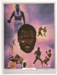 1989 Joe Frazier Larry Holmes Heavyweight Champions Signed 18" x 24" SportsArt Lithographs - Lot of 2 (JSA) 