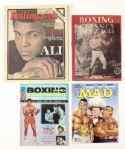 1909-1990s 795 Count Boxing Magazine Lot Boxing Illustrated Sport GQ Rolling Stone Louis Tyson Ali
