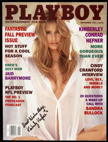 1995 Kimberly Conrad Hefner Signed Playboy Magazine (JSA)