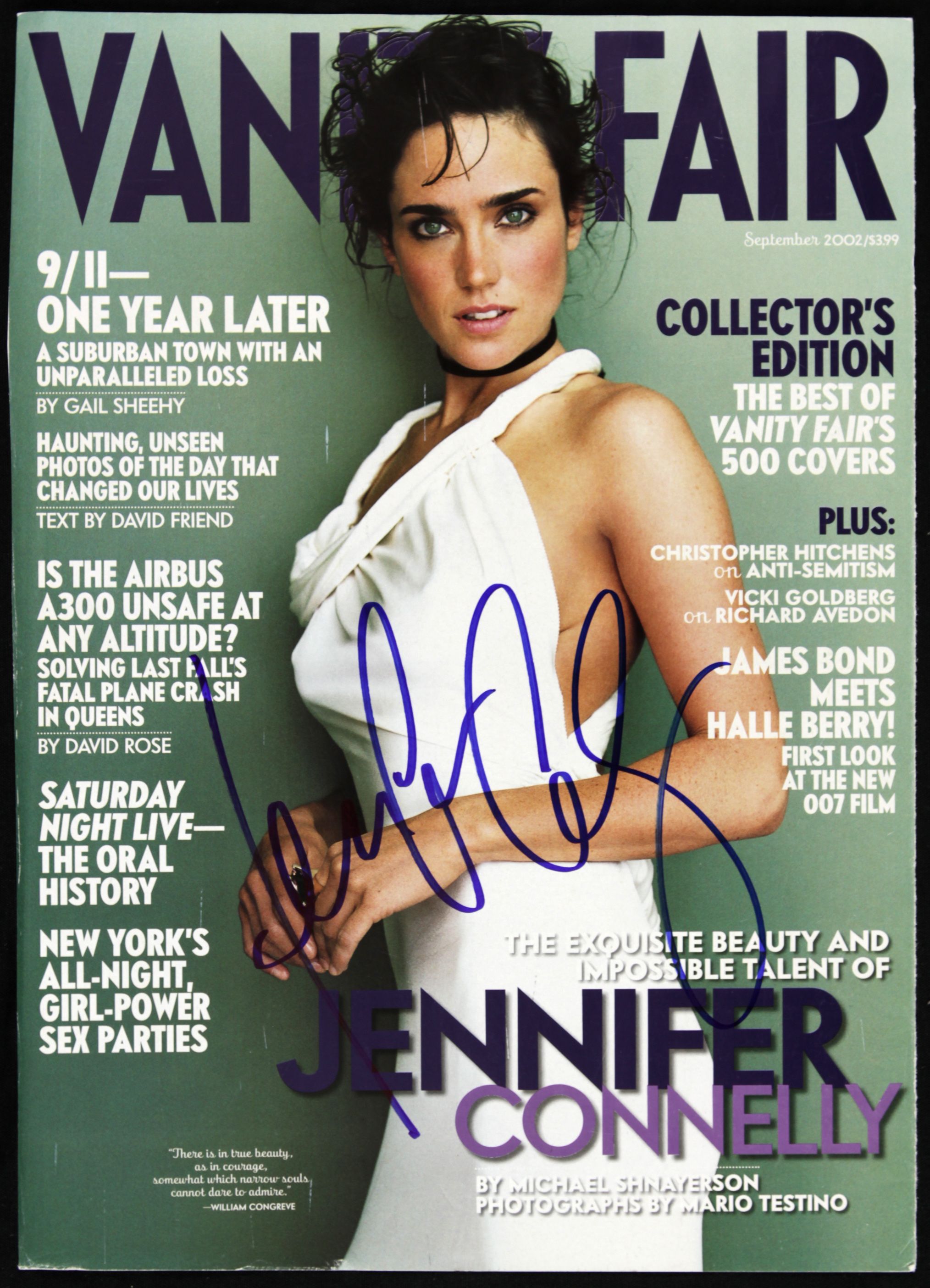 Lot Detail - 2002 Jennifer Connelly Signed Vanity Fair Magazine
