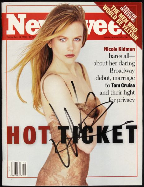 1998 Nicole Kidman Signed Newsweek Magazine (JSA)