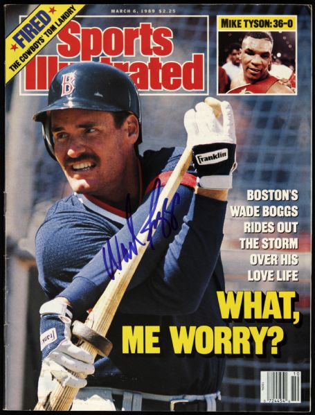 1989 Wade Boggs Boston Red Sox Signed Sports Illustrated Magazine (JSA)