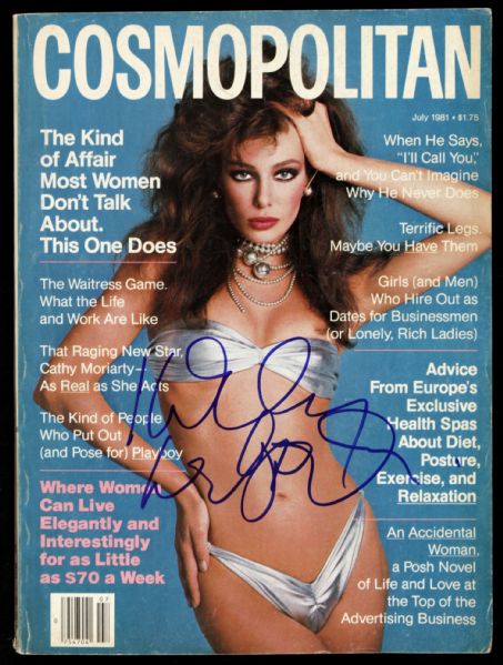 1981 Kelly LeBrock Signed Cosmopolitan Magazine (JSA)
