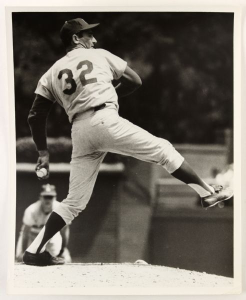 1960s Sandy Koufax Los Angeles Dodgers Original 8" x 10" Photo