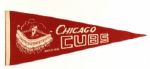 1940s Chicago Cubs Wrigley Field Full Size 29" Pennant