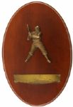 1920s circa Baseball Trophy Plaque w/ Figural Batter