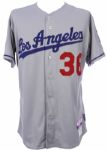2008 Greg Maddux Los Angeles Dodgers Game Worn Road Jersey (MEARS A5)