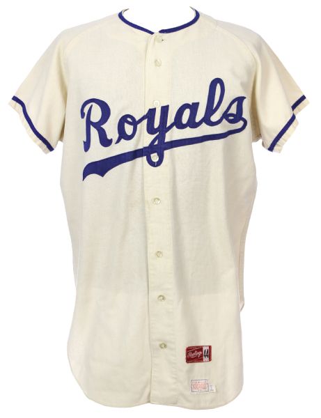 1969 Steve Jones Kansas City Royals Game Worn Home Jersey (MEARS A9)