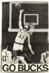1970s Kareem Abdul Jabbar Milwaukee Bucks Go Bucks 19" x 28" Poster