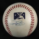 2003 Prince Fielder Beloit Snappers Single Signed OMWL Spelius Baseball (JSA)