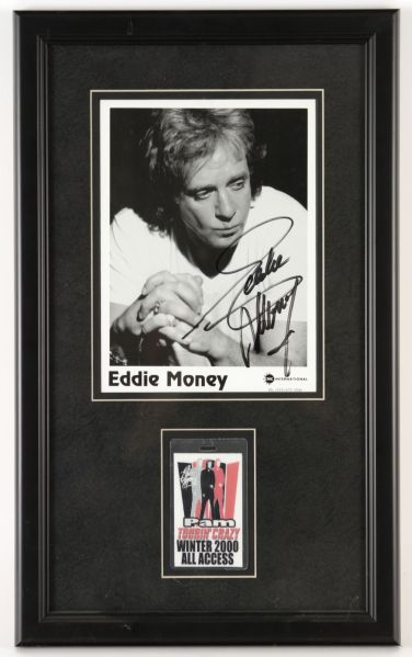 2000 Eddie Money Signed 13" x 21" Framed Photo (JSA)