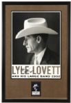 2002 Lyle Lovett Signed 25" x 36" Framed Print (JSA)