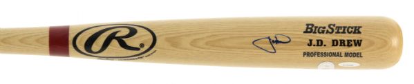 2000s J.D. Drew Signed Rawlings Big Stick Bat (MLB/TriStar Hologram)