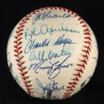 2000 Milwaukee Brewers Team Signed OML Selig Baseball w/ 20 Signatures (JSA)