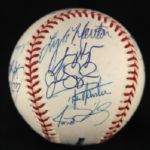 2000 Milwaukee Brewers Team Signed OML Selig Baseball w/ 20 Signatures (JSA)