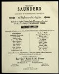 1920s Buddy Saunders Colored Welterweight Champion 6" x 7.5" Promotional Handbill