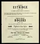 1920s Larry Estridge Colored Middleweight Champion 6.5" x 7" Promotional Handbill