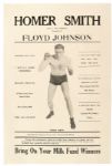 1921-29 Vintage 10" x 16" Homer Smith Boxing Poster  