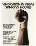 1986 22" x 28" Michael Spinks vs. Larry Holmes Heavyweight Championship Fight Poster