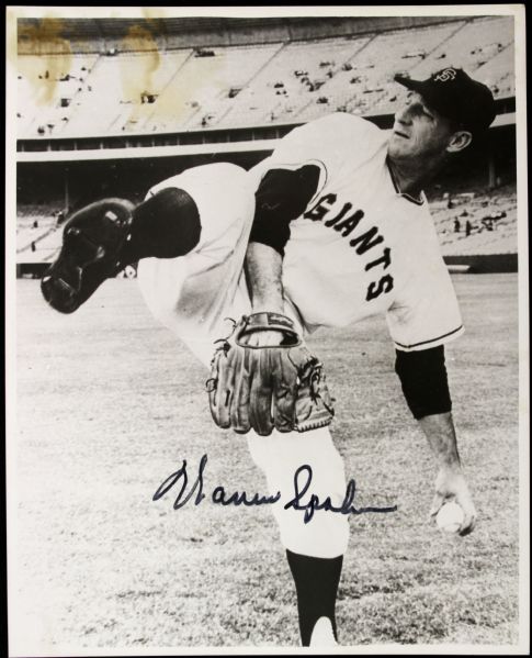 1980s Warren Spahn San Francisco Giants Signed 8" x 10" Photo *JSA*