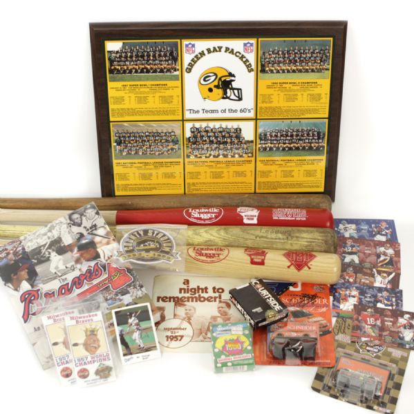1990s-2000s Baseball Football Basketball Auto Racing Memorabilia Collection - Lot of 50