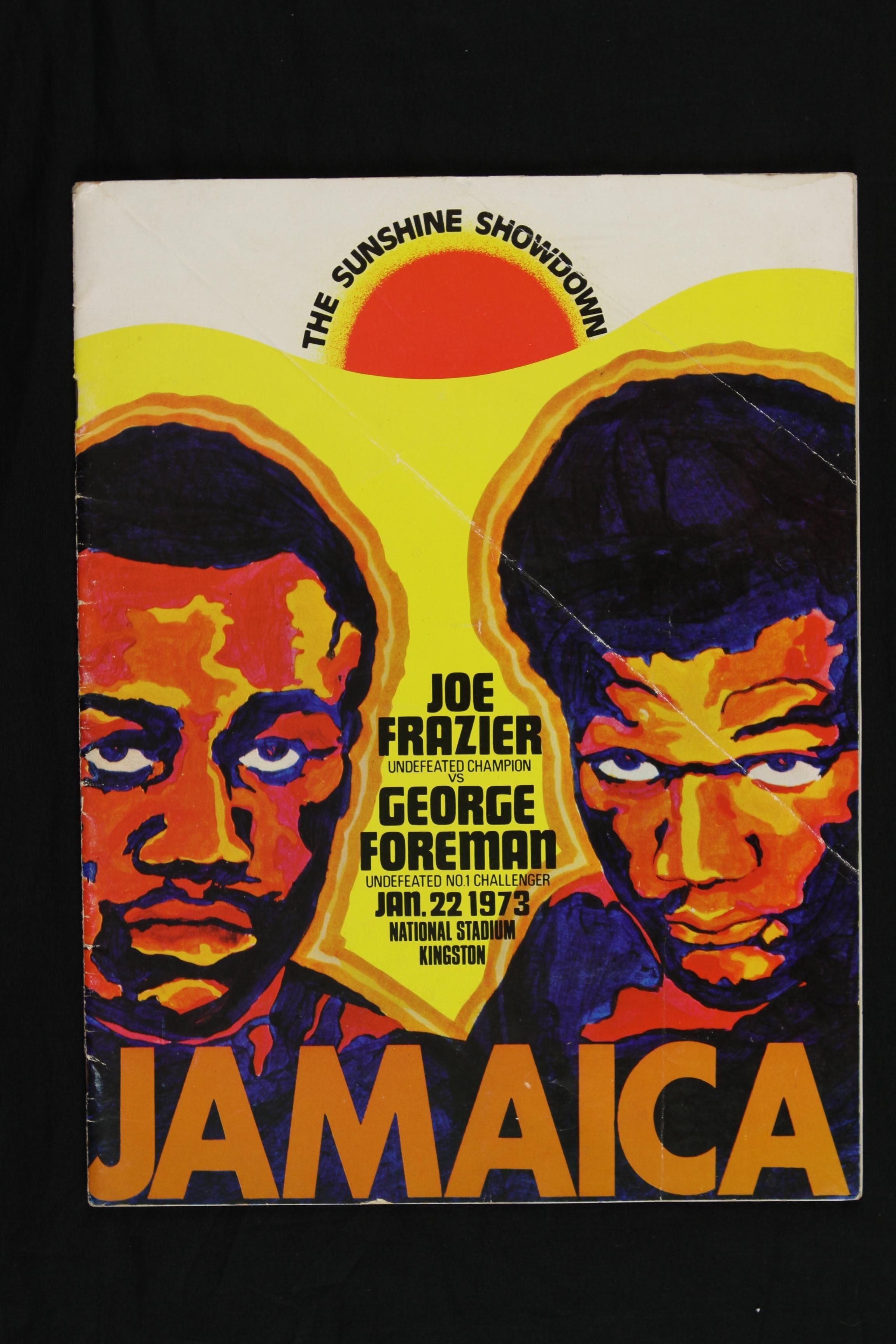 Lot detail 1973 joe frazier vs george foreman official heavyweight