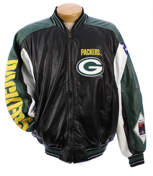 1990s Brett Favre Green Bay Packers Signed Quarterback Club Leather Jacket (JSA)