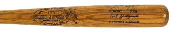 1977-79 Carl Yastrzemski Boston Red Sox Signed H&B Louisville Slugger Professional Model Game Used Bat (MEARS A8) – Non Factory Recorded