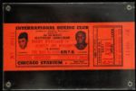 1953 Rocky Marciano vs. Jersey Joe Walcott Chicago Stadium Heavyweight Title Bout Encased Ticket